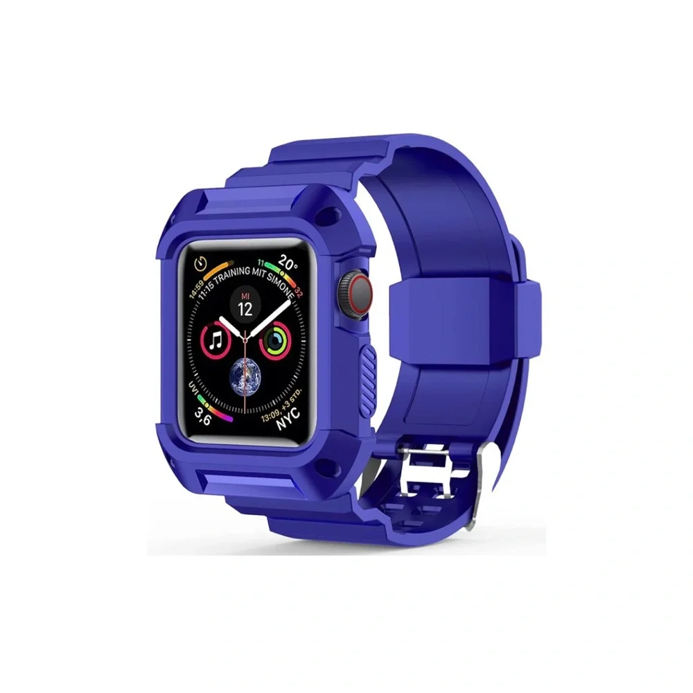COPY - Blue Apple Watch Band Protective Shockproof 44mm